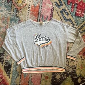 Lucky Brand Gray Long Sleeve Top